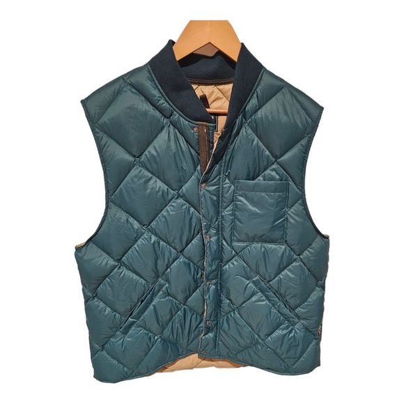 TODD SNYDER Green Teal Diamond Quilt Vest - Size Large - Picture 1 of 9